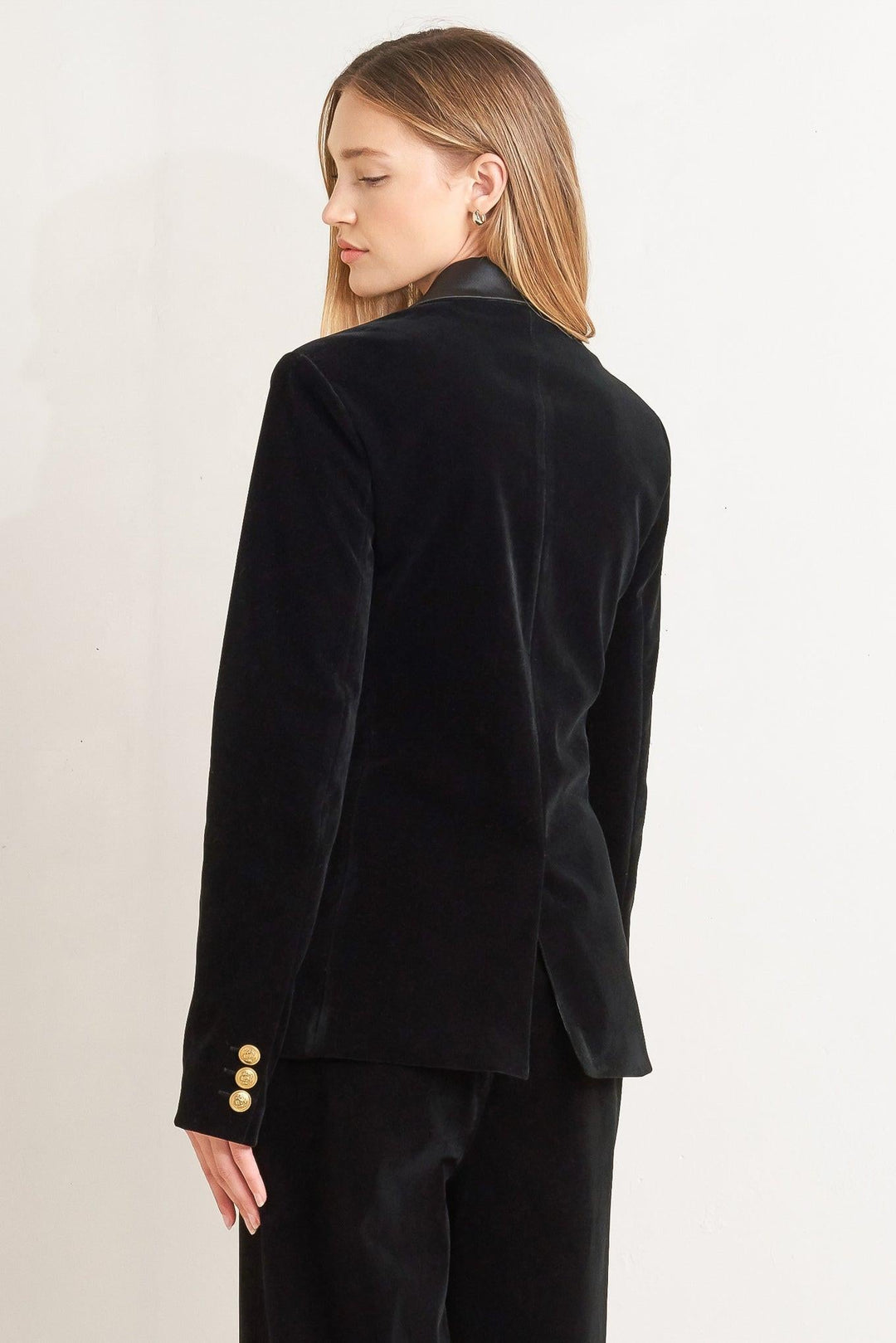 MIDNIGHT TUX WOVEN VELVET BLAZER - MELISSA JEAN
