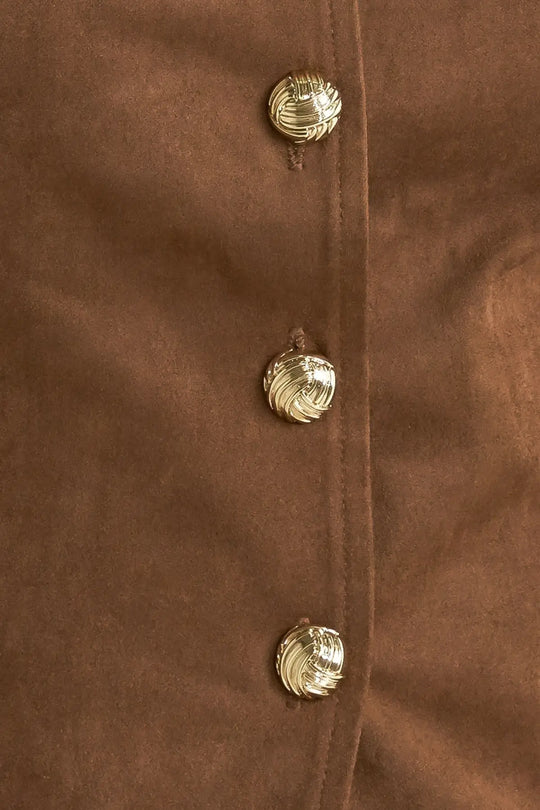 BROWN SUGAR FAUX SUEDE VEST - VEST