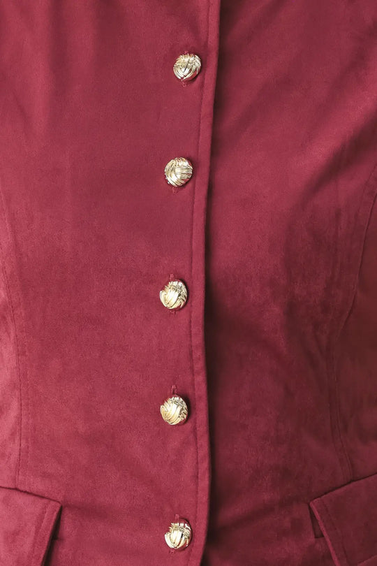 MIDNIGHT MESA STYLE FAUX SUEDE VEST - TOPS