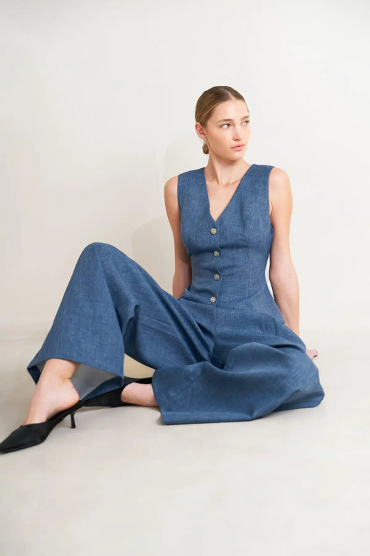 POWER MOVE WOVEN VEST - TOPS