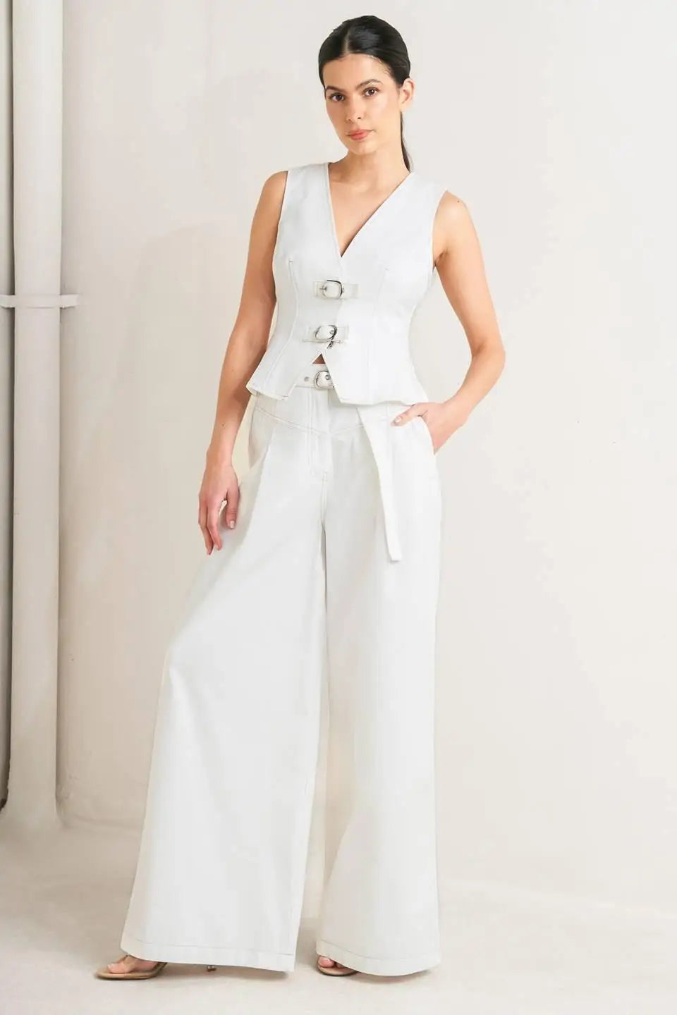 CANVAS DRIFT TWILL VEST - TOPS