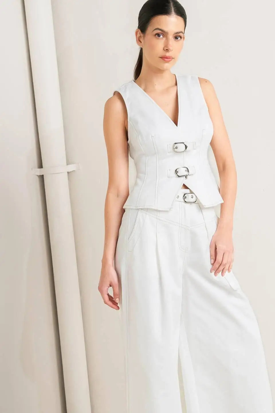 CANVAS DRIFT TWILL VEST - TOPS