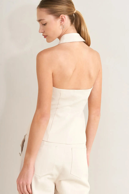 RUNWAY TAILORED WOVEN VEST - TOPS