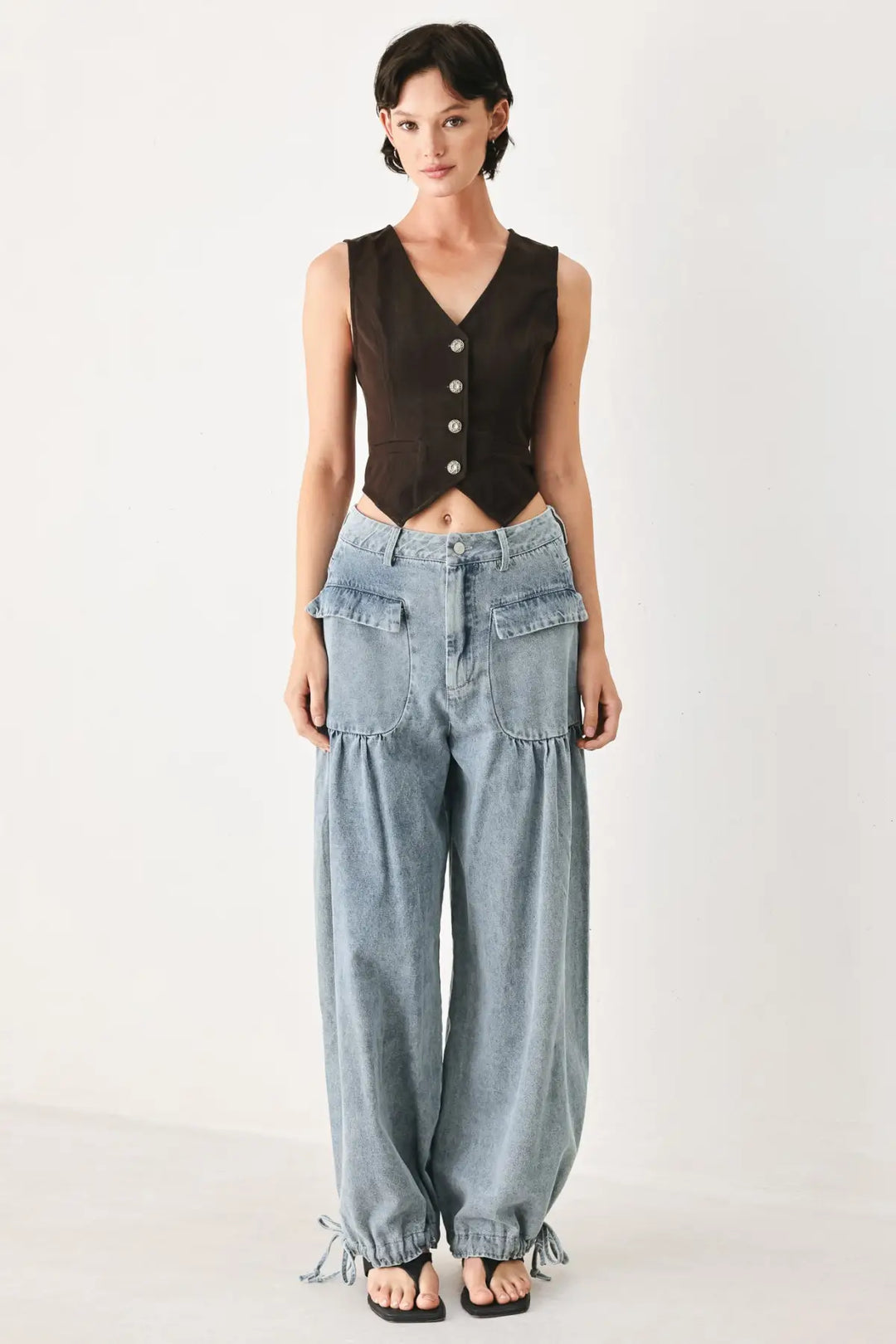 OUTLAW HEART WOVEN VEST - TOPS