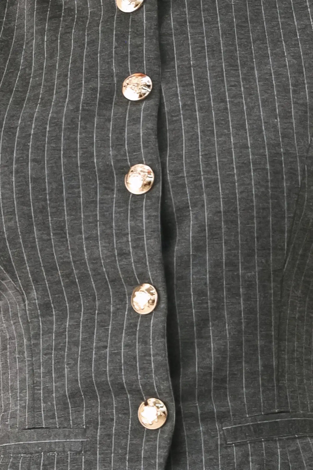 MODERN PINSTRIPE WOVEN VEST - TOPS