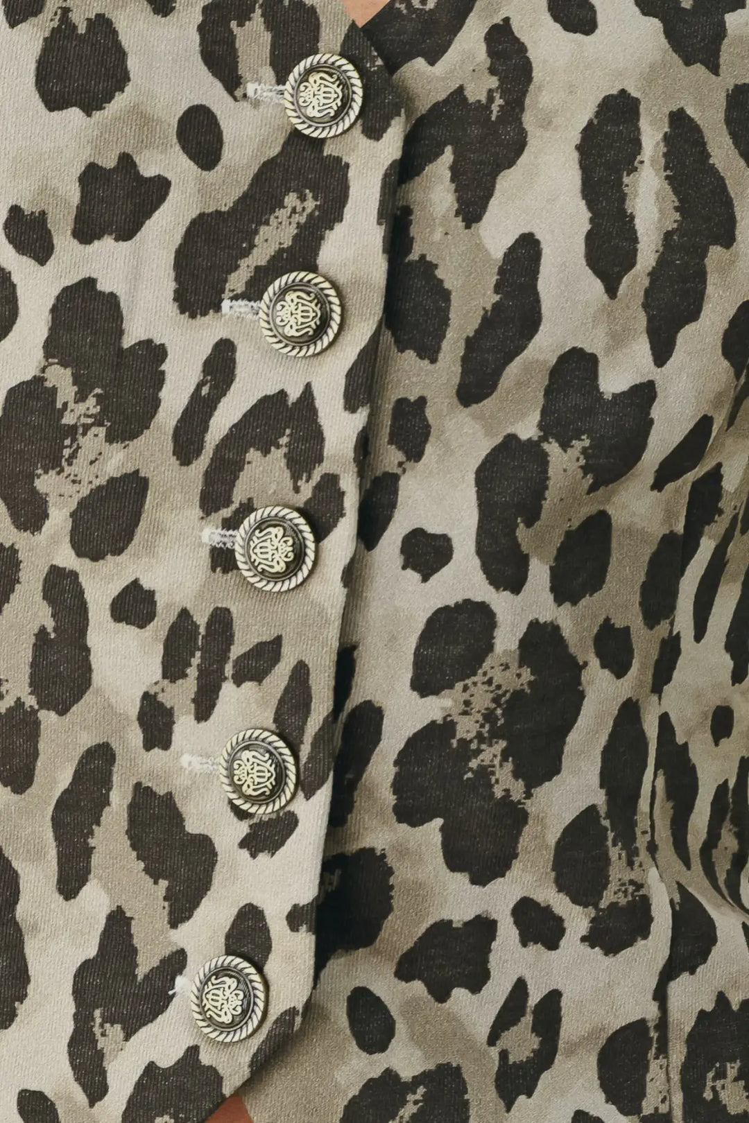 LEOPARD LUXE WOVEN VEST - TOPS