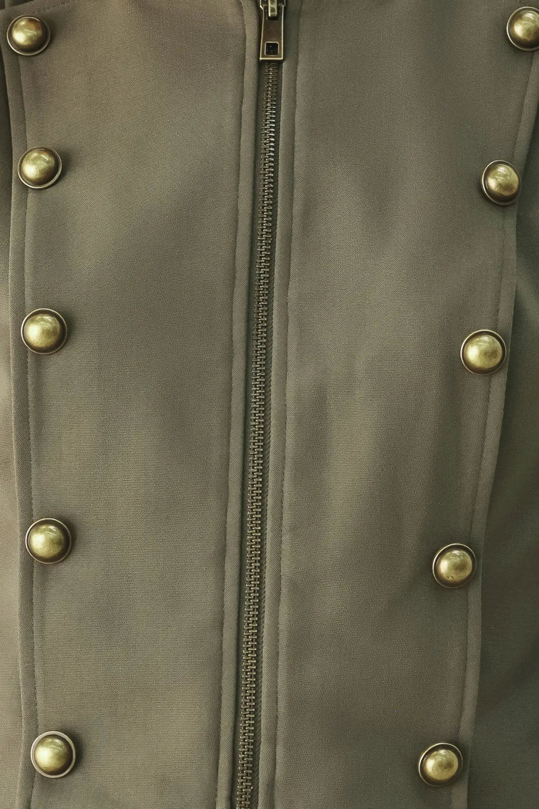 OLIVE COMMAND CROPPED MILITARY JACKET