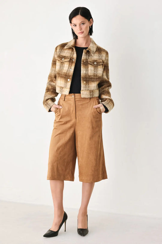 AUTUMN IN ASPEN PLAID CROP JACKET