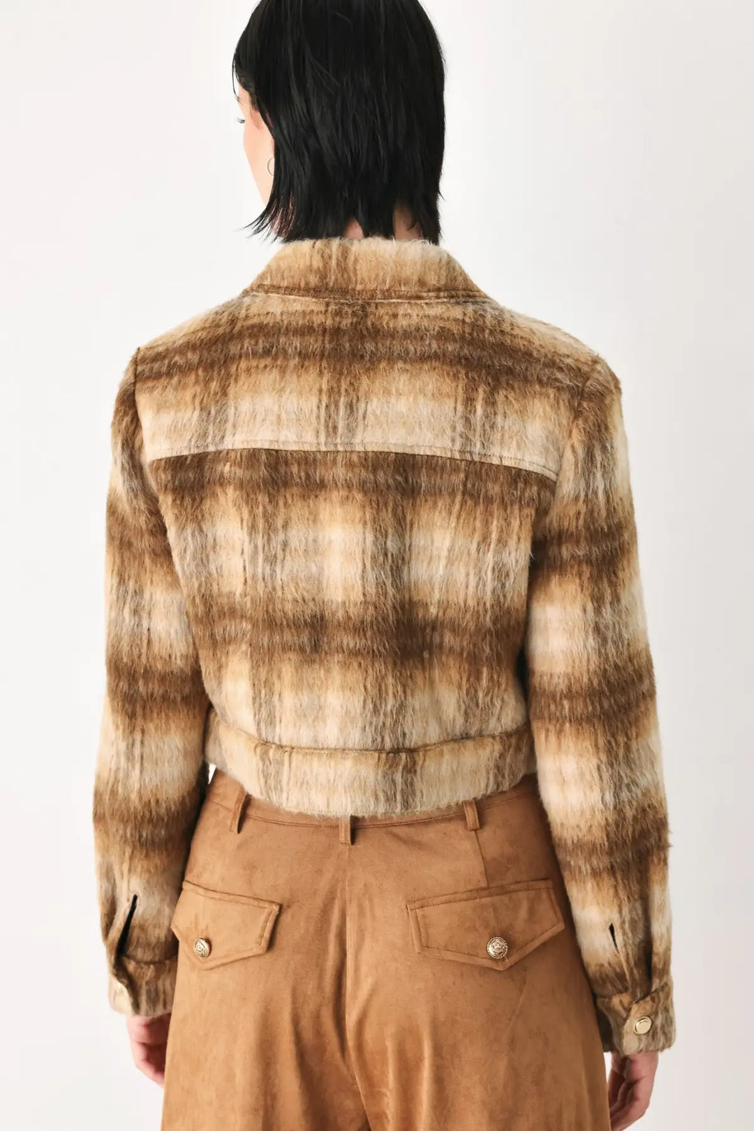 AUTUMN IN ASPEN PLAID CROP JACKET