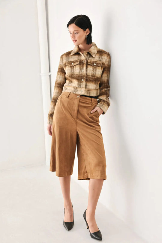 AUTUMN IN ASPEN PLAID CROP JACKET
