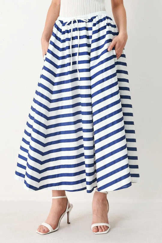 NAUTICAL NIGHTS WOVEN FULL SKIRT - SKIRTS