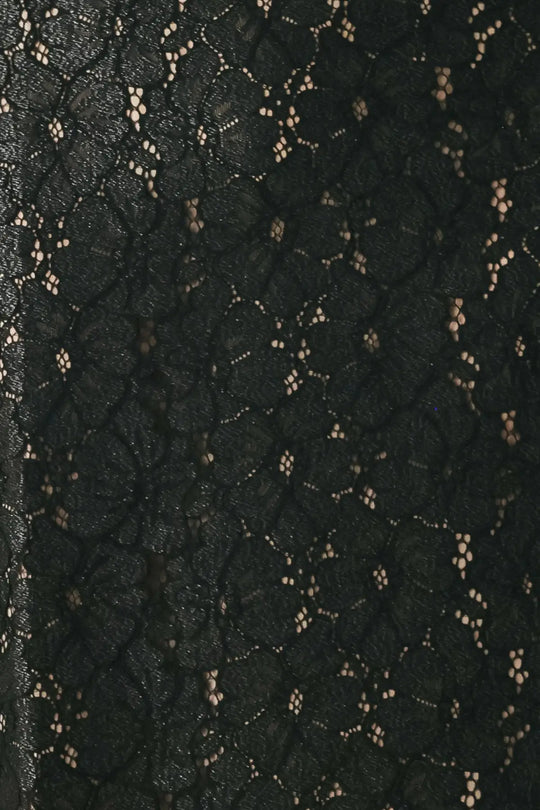 NOIR LACE AFFAIR BLACK/NUDE LACE PENCIL SKIRT