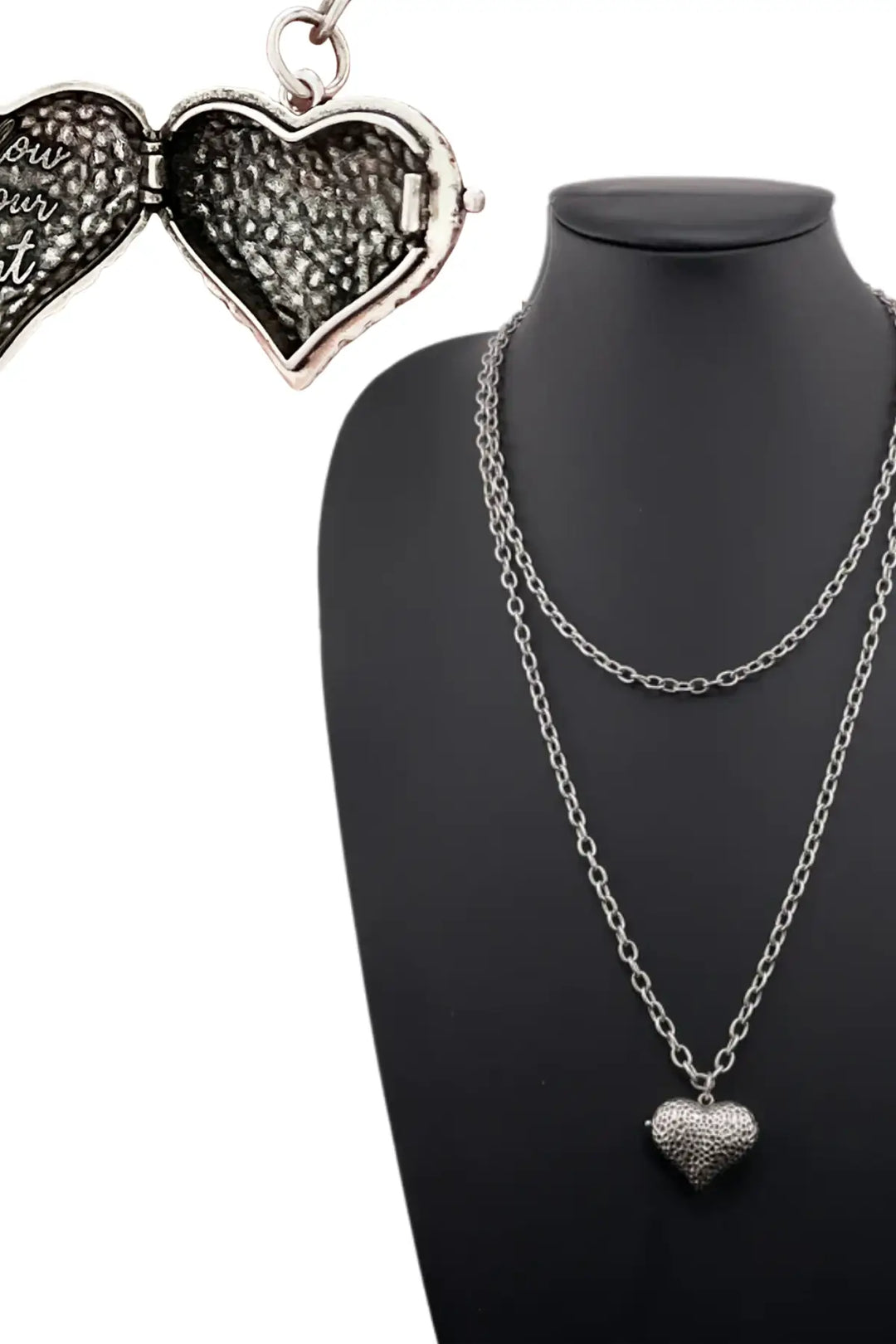 Follow Your Heart Heart Locket Essential Necklace - essential