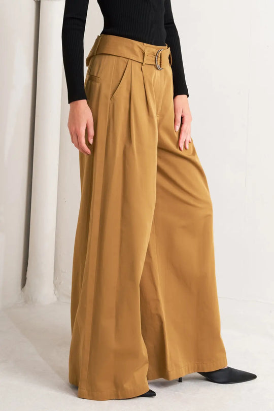 ELEGANCE UNVEILED WOVEN PANTS - PANTS