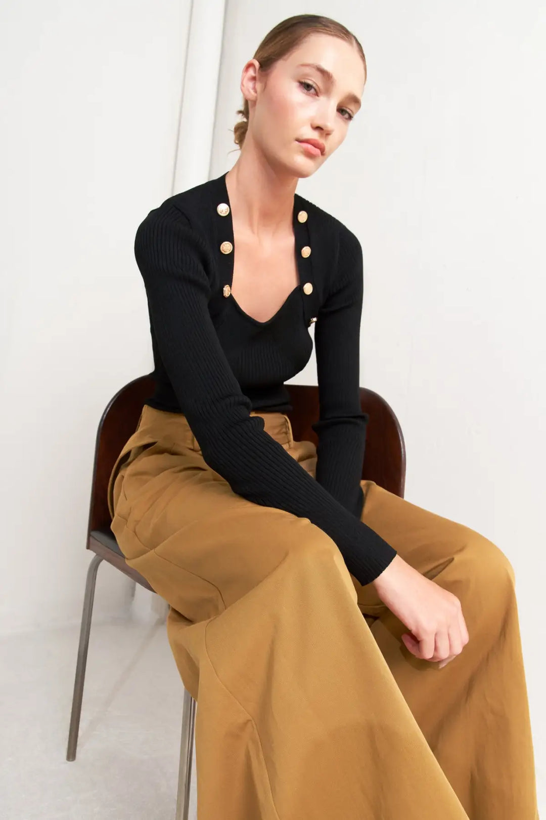 ELEGANCE UNVEILED WOVEN PANTS - PANTS