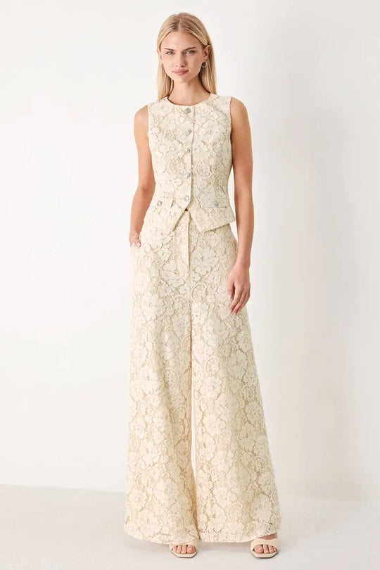 DELICATE BEAUTY WOVEN LACE PANTS