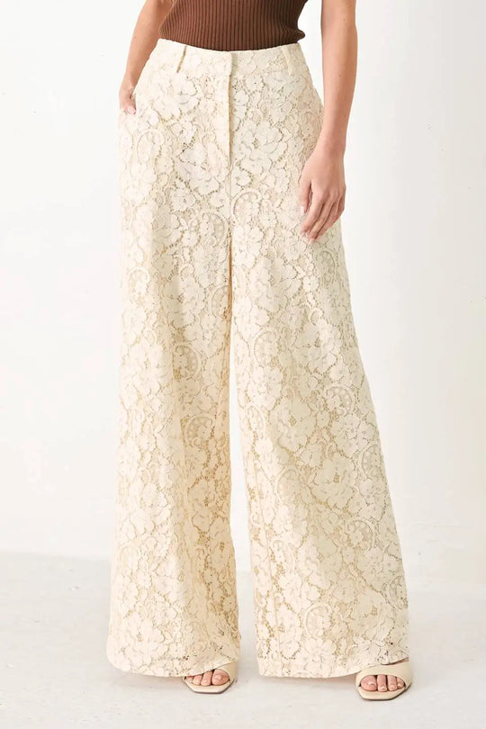 DELICATE BEAUTY WOVEN LACE PANTS