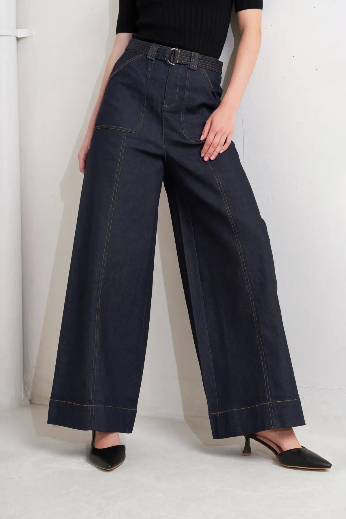 URBAN PANEL DENIM PANTS - PANTS