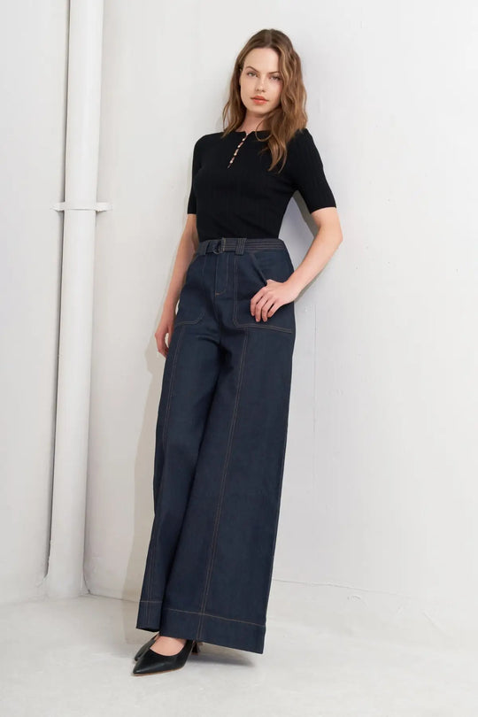 URBAN PANEL DENIM PANTS - PANTS