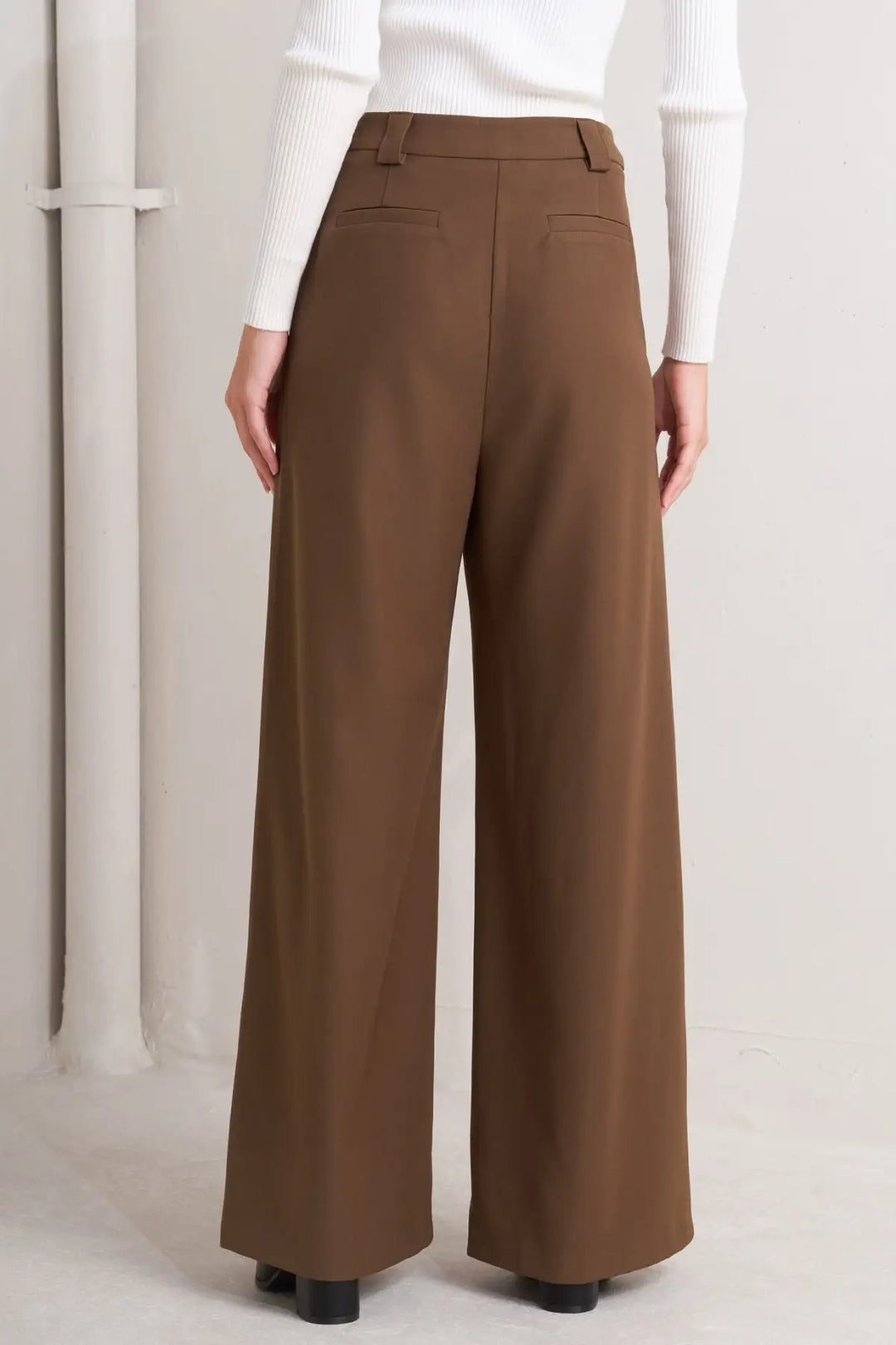 MONDAY FLOW BROWN WOVEN PANTS - PANTS