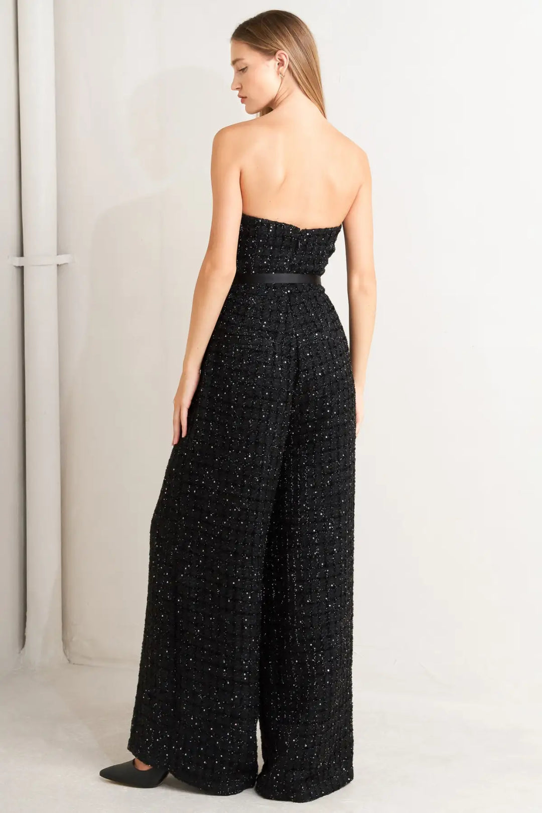 SPARK NOIR TWEED JUMPSUIT - JUMPSUIT