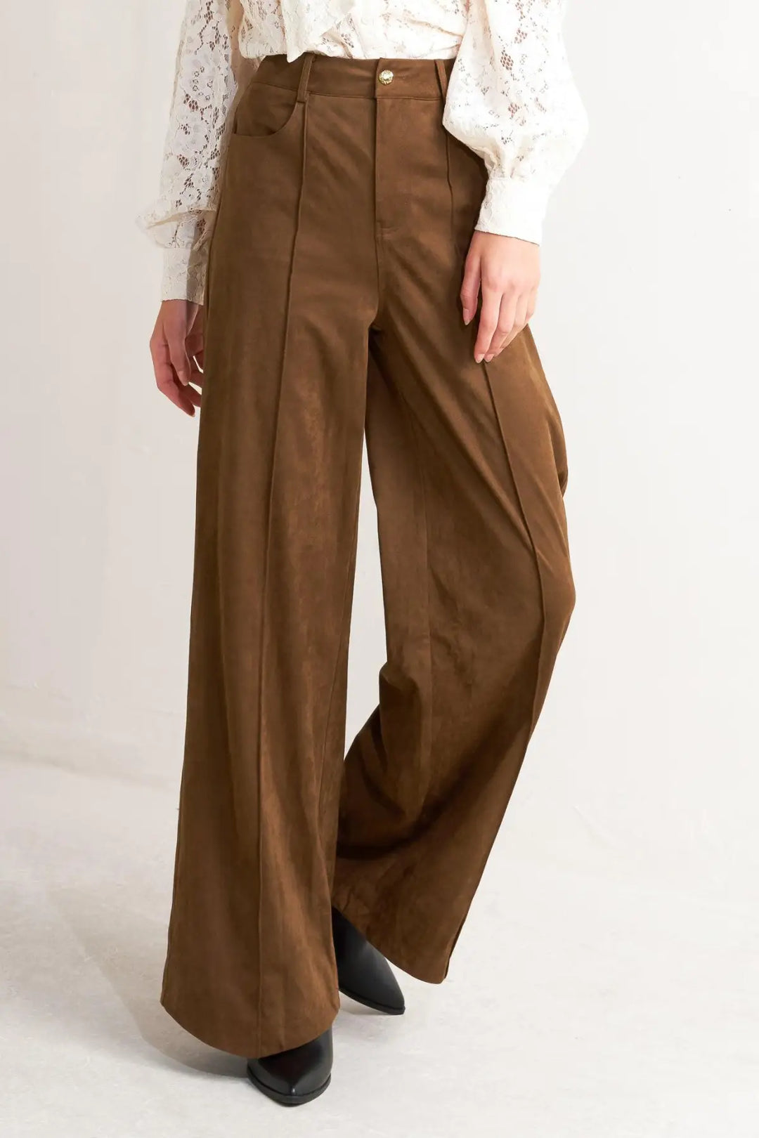 MIDNIGHT MESA STYLE FAUX SUEDE PANTS