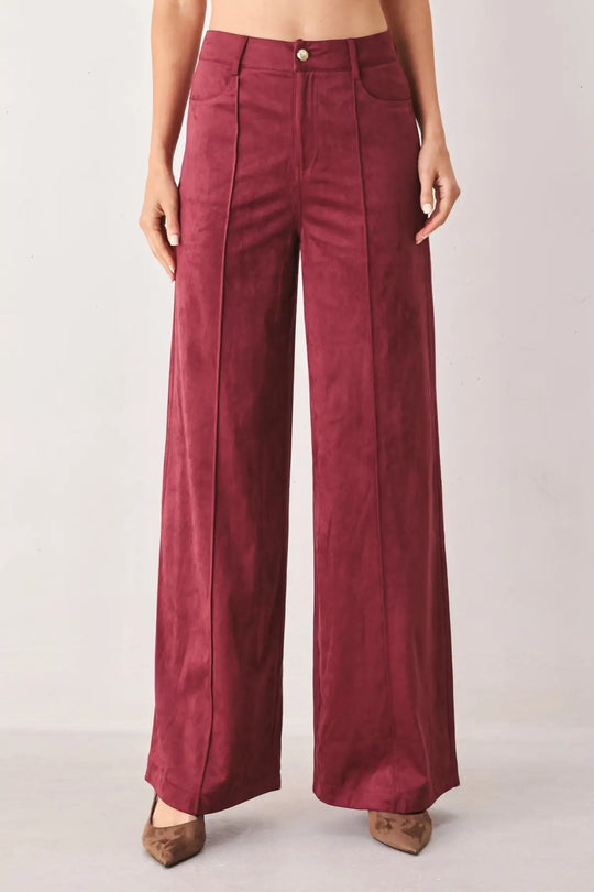 MIDNIGHT MESA STYLE FAUX SUEDE PANTS