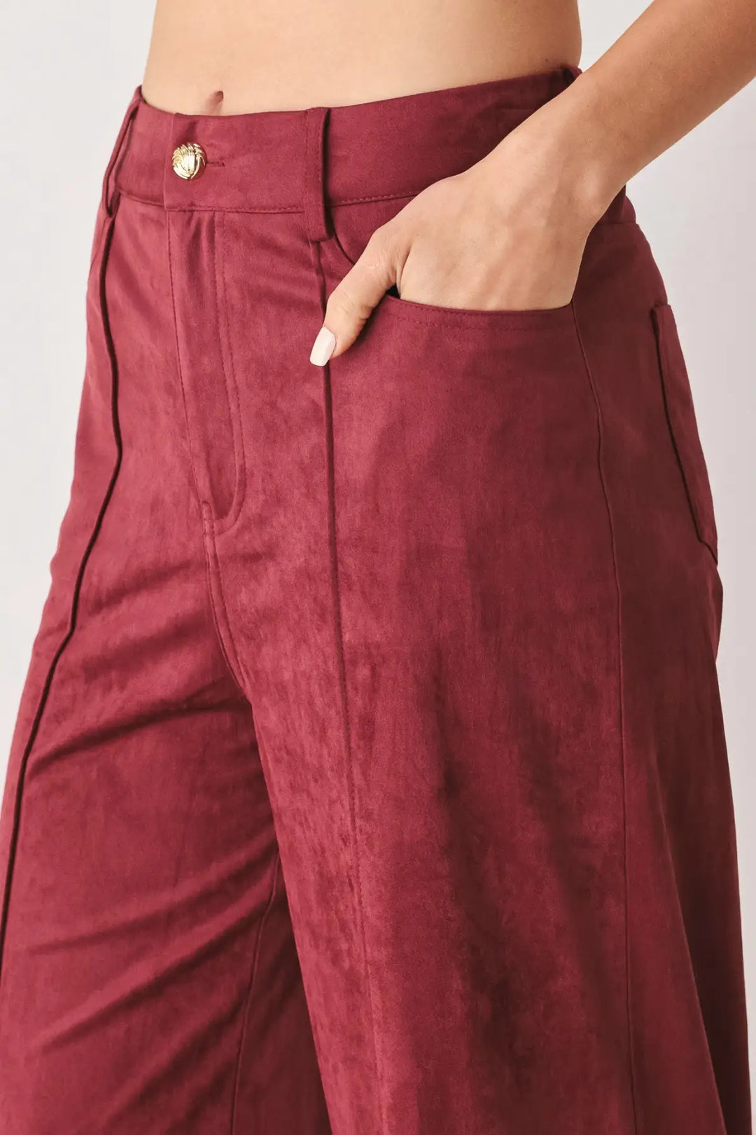 MIDNIGHT MESA STYLE FAUX SUEDE PANTS