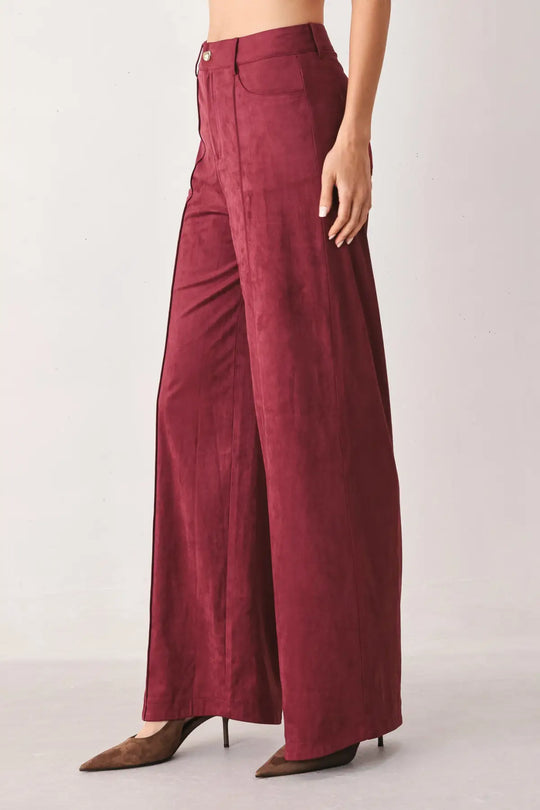 MIDNIGHT MESA STYLE FAUX SUEDE PANTS