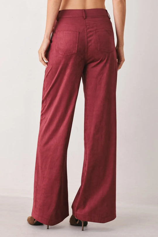 MIDNIGHT MESA STYLE FAUX SUEDE PANTS