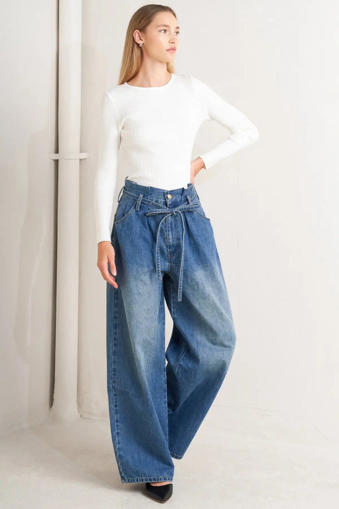 EVERYDAY CINCH DENIM PANTS - PANTS