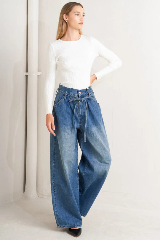 EVERYDAY CINCH DENIM PANTS - PANTS