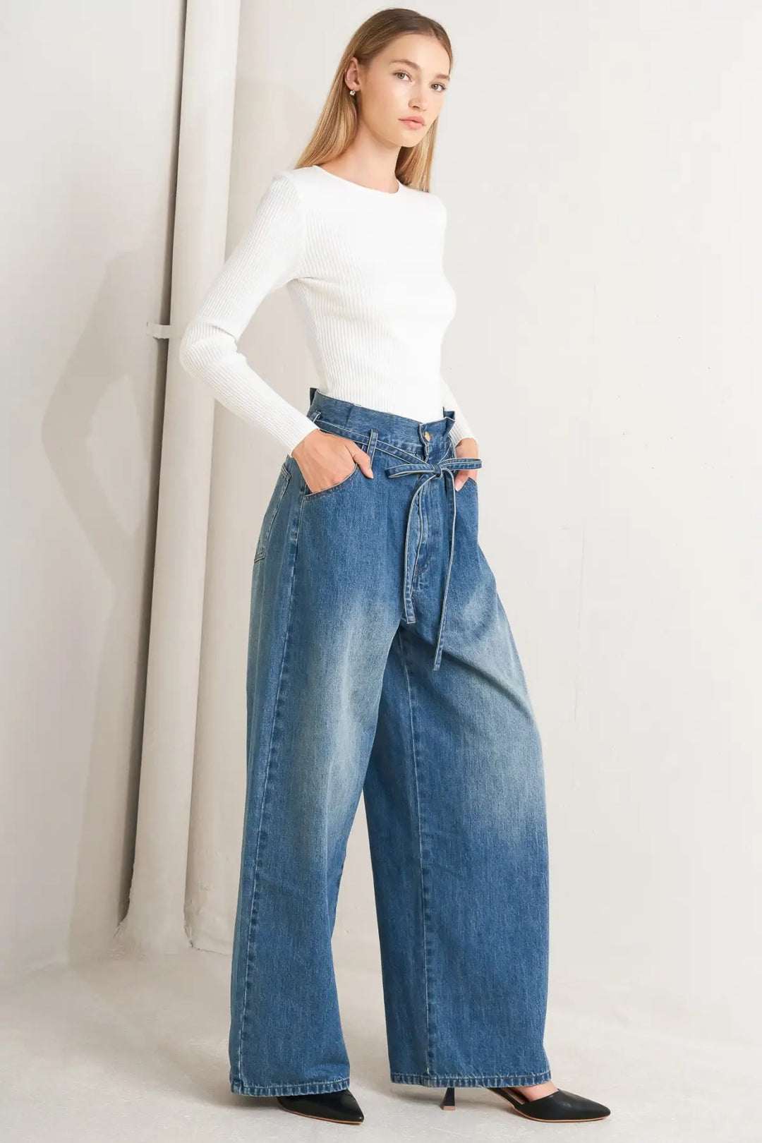 EVERYDAY CINCH DENIM PANTS - PANTS