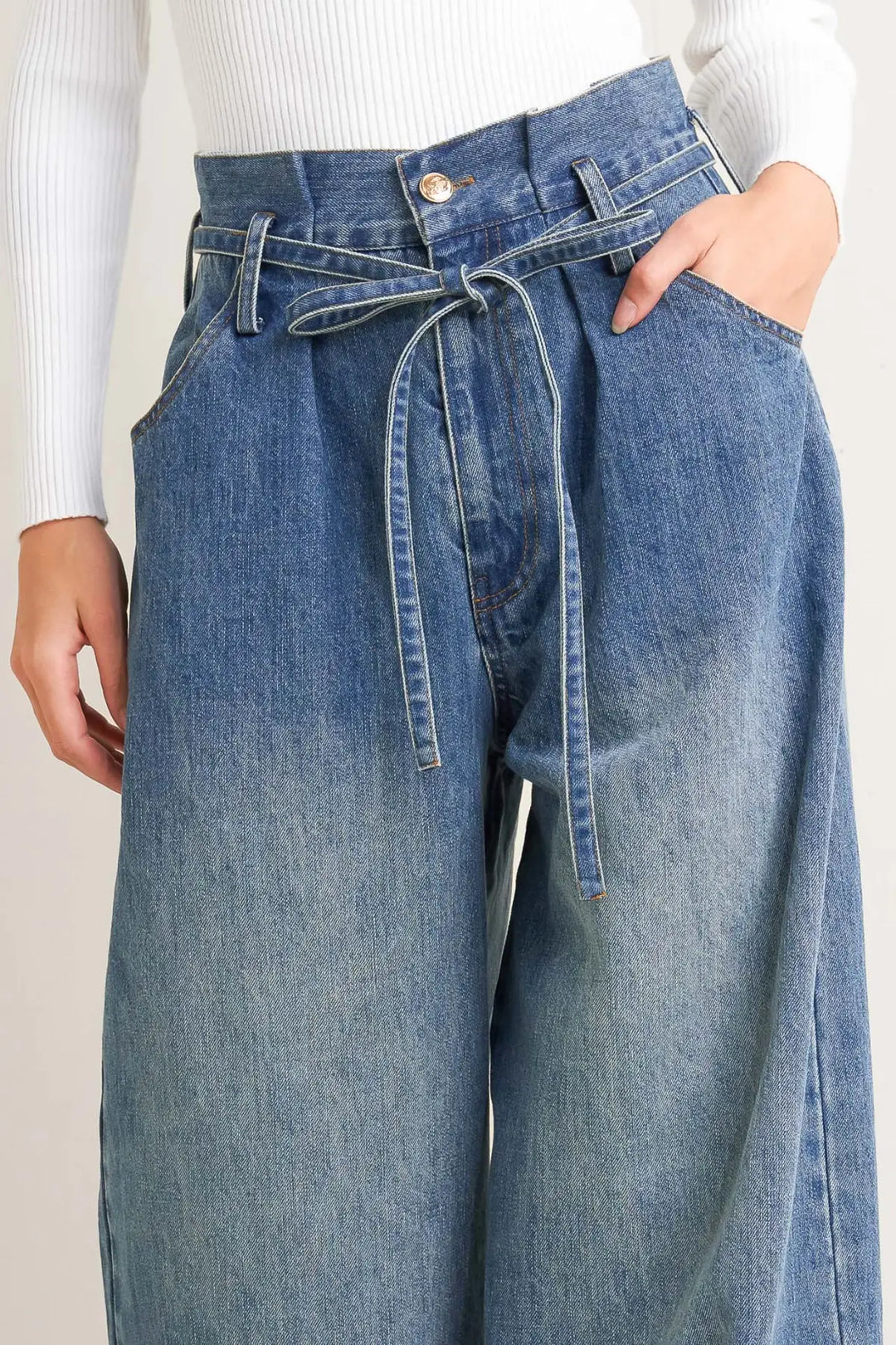 EVERYDAY CINCH DENIM PANTS - PANTS