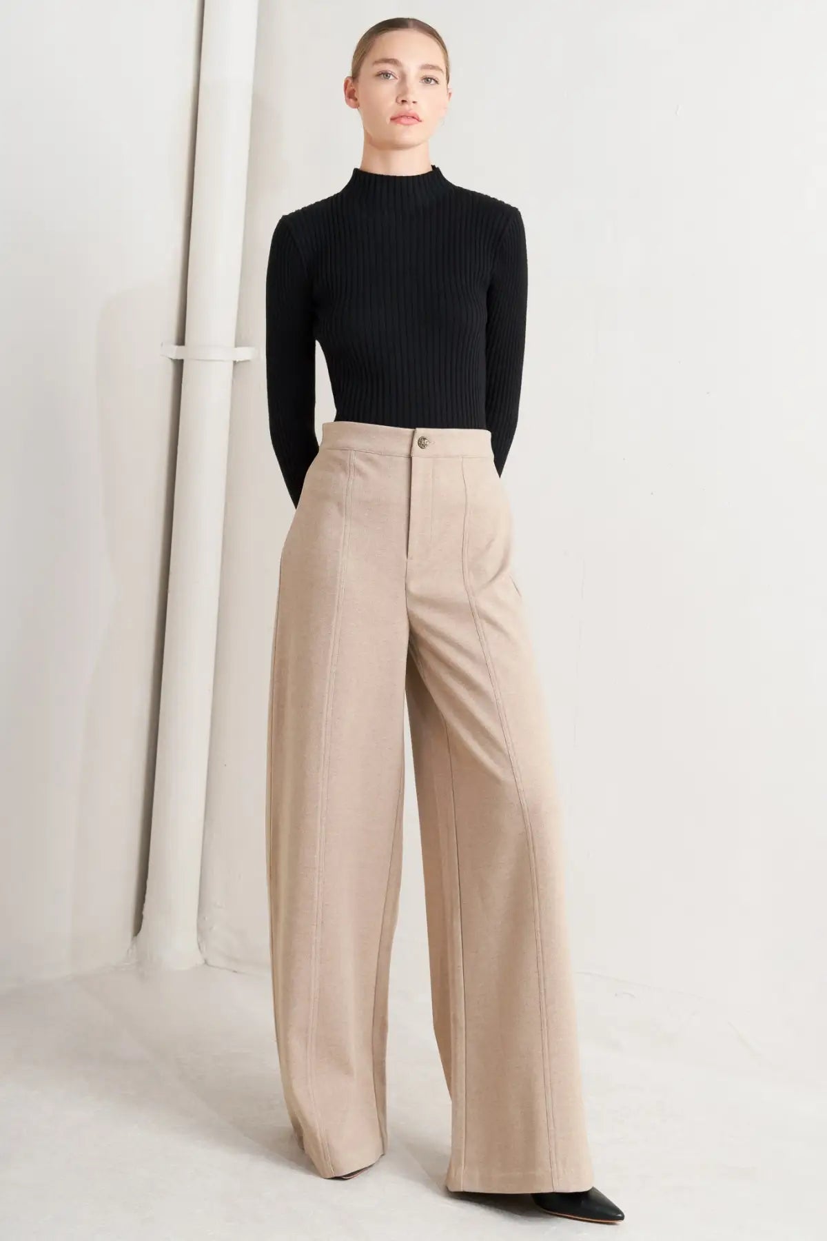 MODERN CORSET MOCHA KNIT PANTS - PANTS