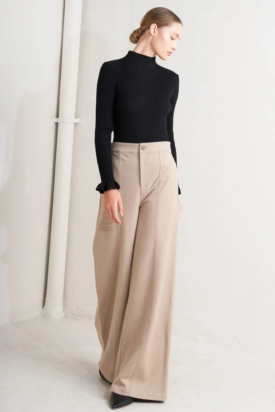 MODERN CORSET MOCHA KNIT PANTS - PANTS