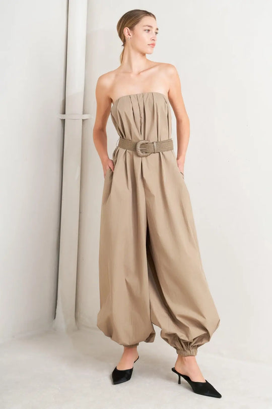 QUIET SENSUALITY WOVEN JUMPSUIT - JUMPSUIT