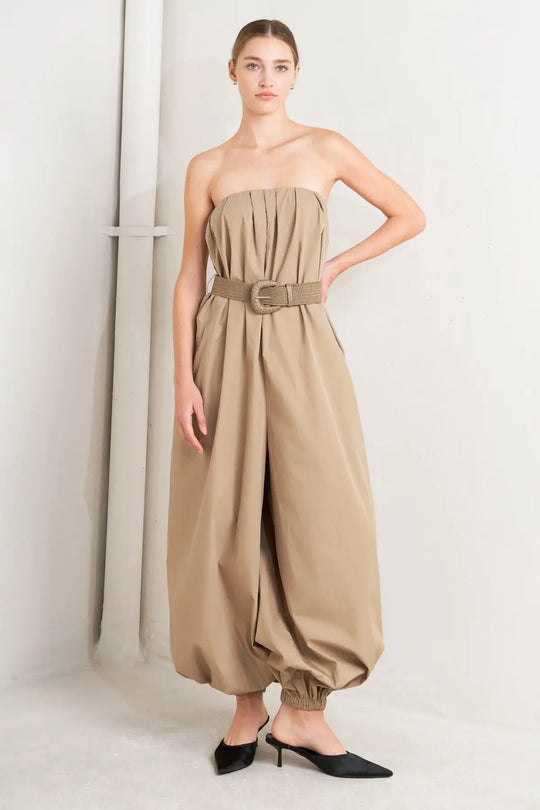 QUIET SENSUALITY WOVEN JUMPSUIT - JUMPSUIT