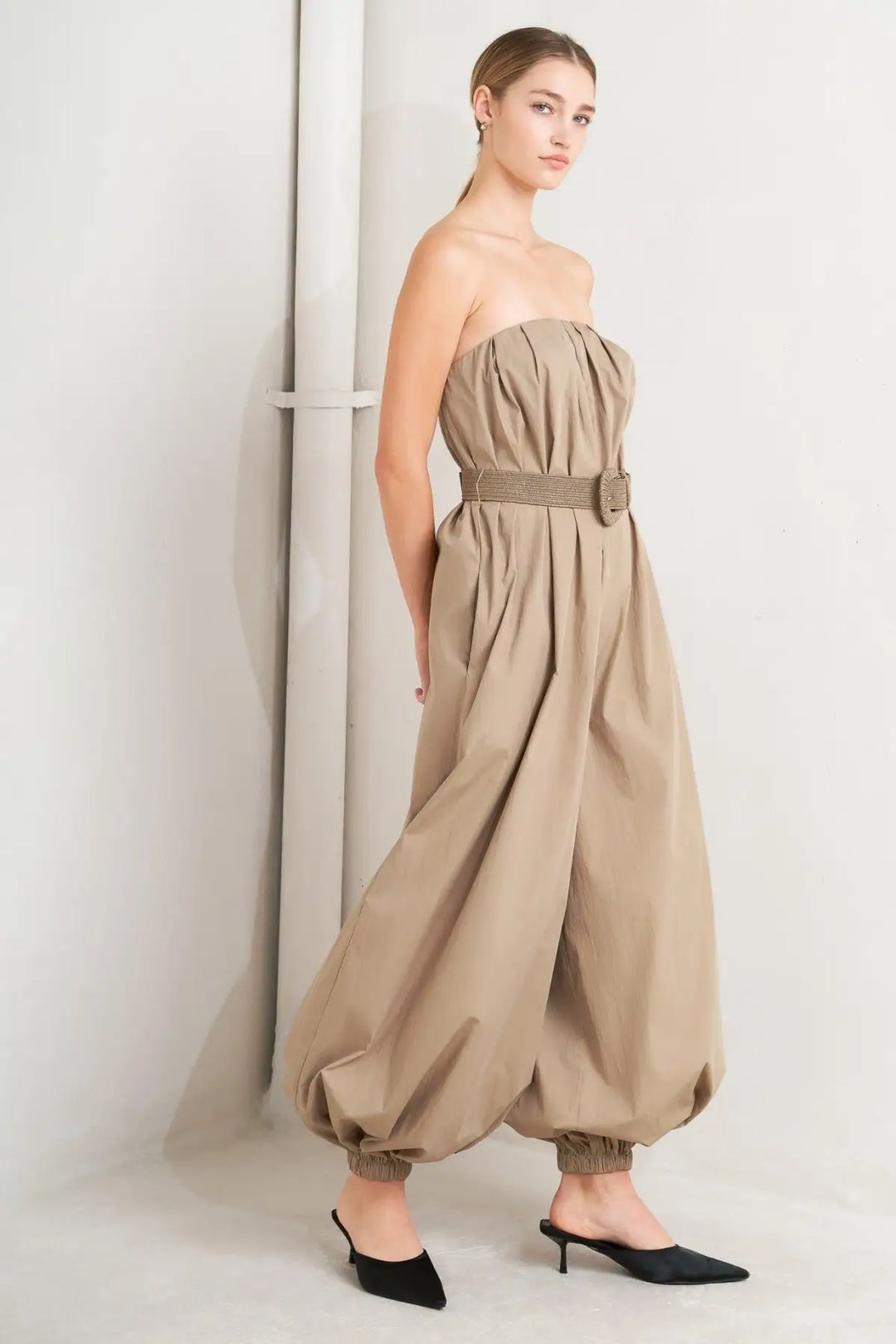 QUIET SENSUALITY WOVEN JUMPSUIT - JUMPSUIT