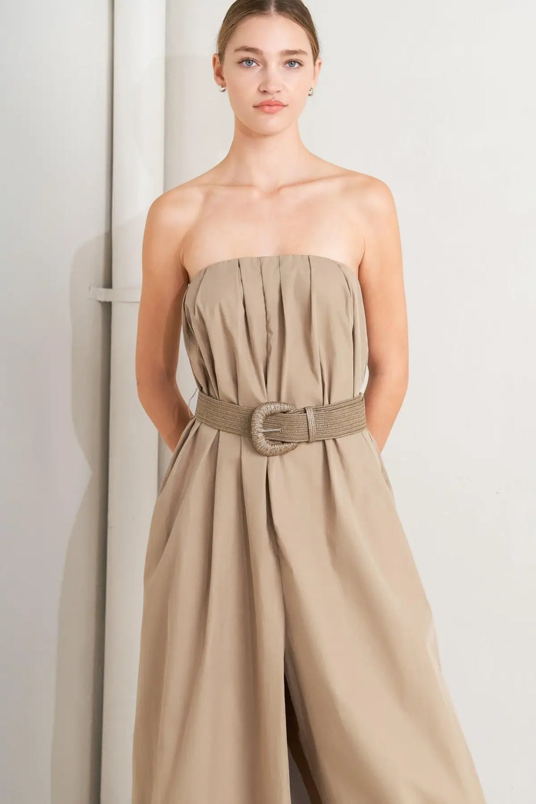 QUIET SENSUALITY WOVEN JUMPSUIT - JUMPSUIT