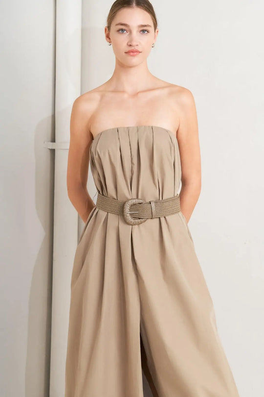 QUIET SENSUALITY WOVEN JUMPSUIT - JUMPSUIT