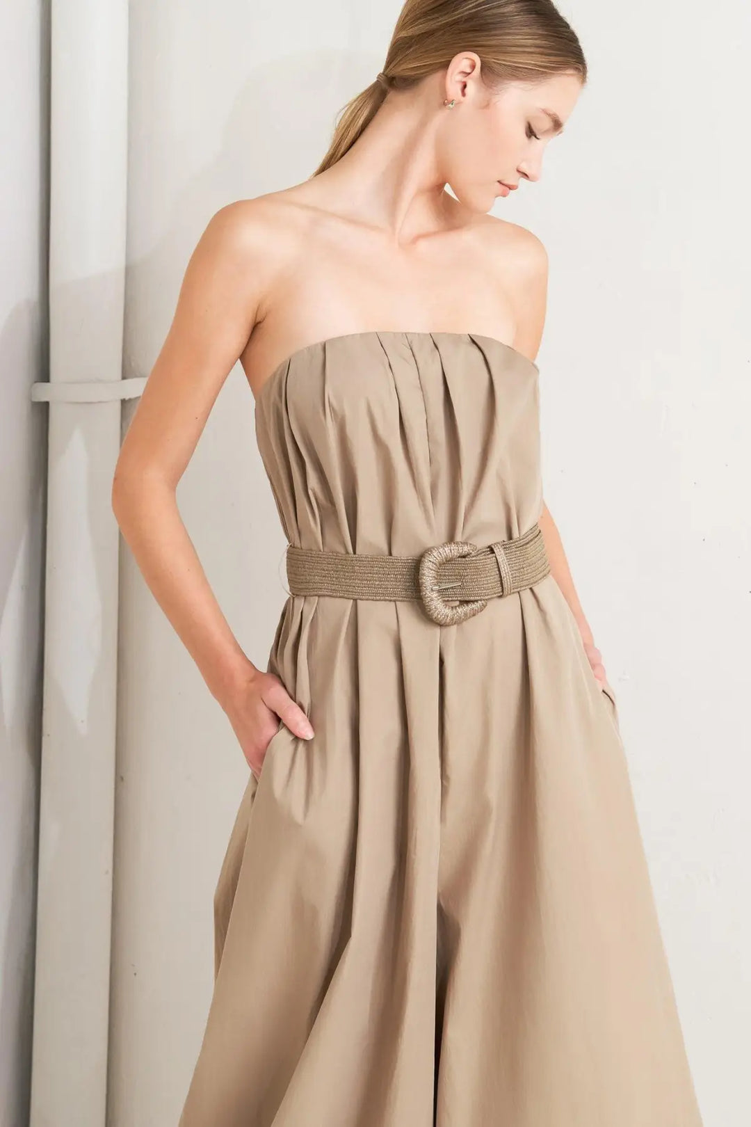 QUIET SENSUALITY WOVEN JUMPSUIT - JUMPSUIT