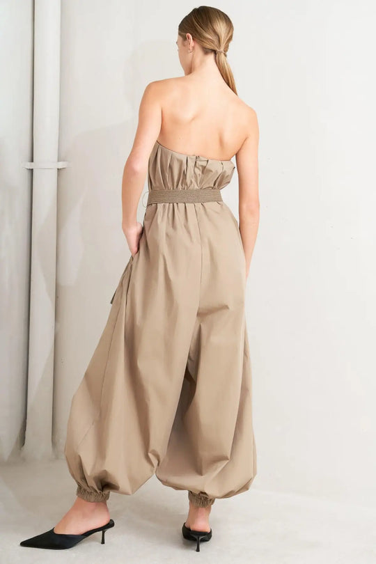 QUIET SENSUALITY WOVEN JUMPSUIT - JUMPSUIT