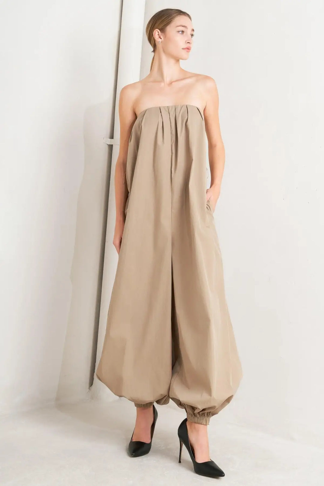 QUIET SENSUALITY WOVEN JUMPSUIT - JUMPSUIT