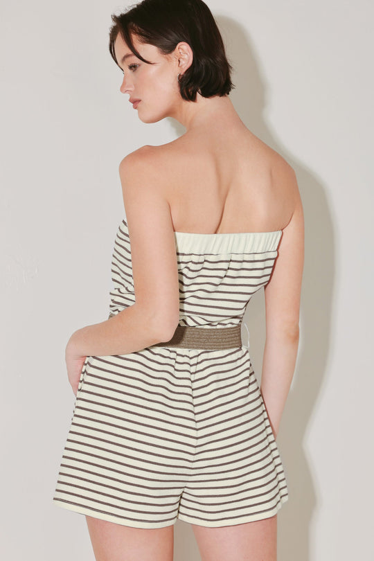 WEEKEND STRIPE KNIT ROMPER