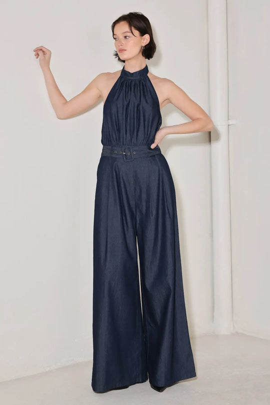 EVENING EDITION WOVEN JUMPSUIT - JUMPSUIT