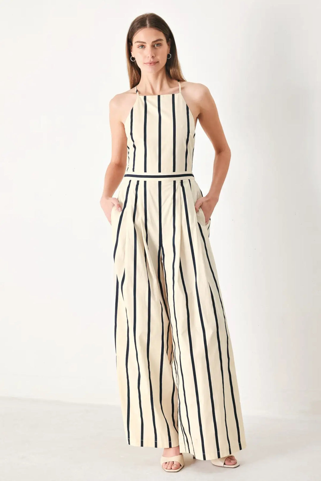 MONACO STRIPE WOVEN JUMPSUIT - JUMPSUIT