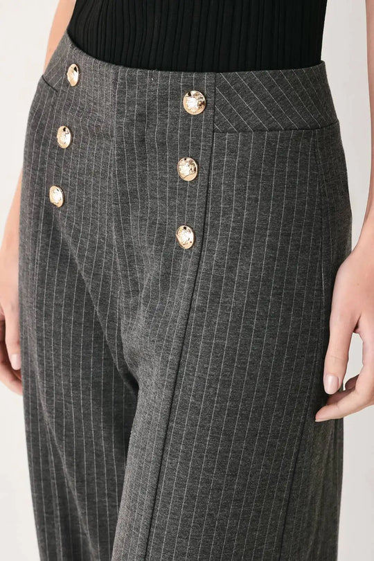 MODERN PINSTRIPE WOVEN PANTS - PANTS