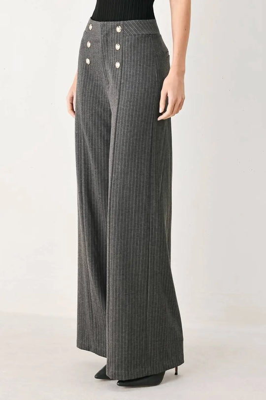 MODERN PINSTRIPE WOVEN PANTS - PANTS