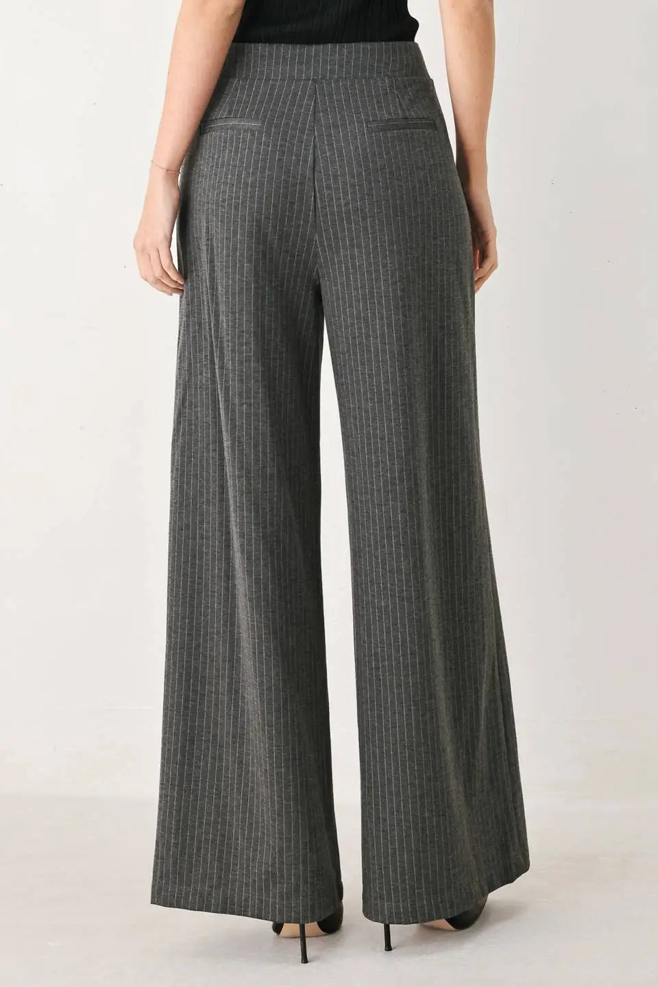 MODERN PINSTRIPE WOVEN PANTS - PANTS